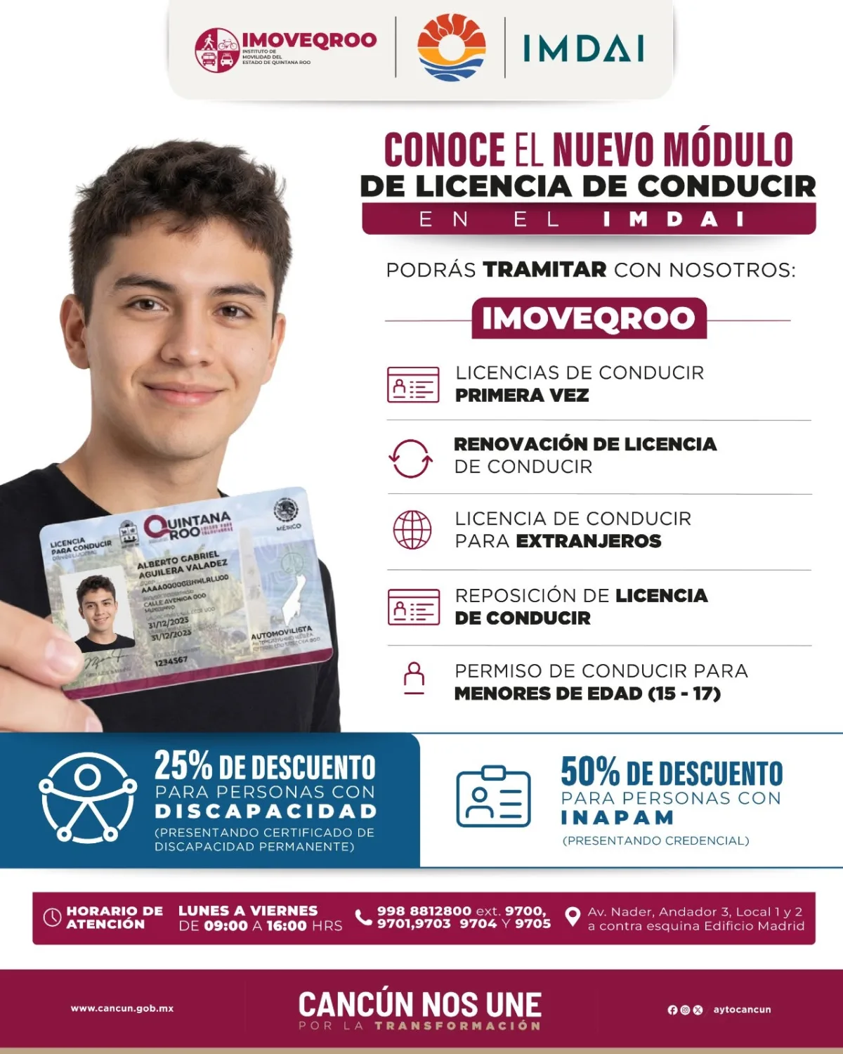 Driver's license office at Cancún's one-stop service center